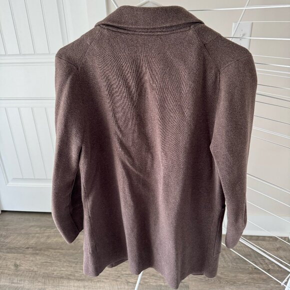 Quince 100% Organic Cotton Knit Blazer - Size S - Heather Brown - Picture 11 of 11